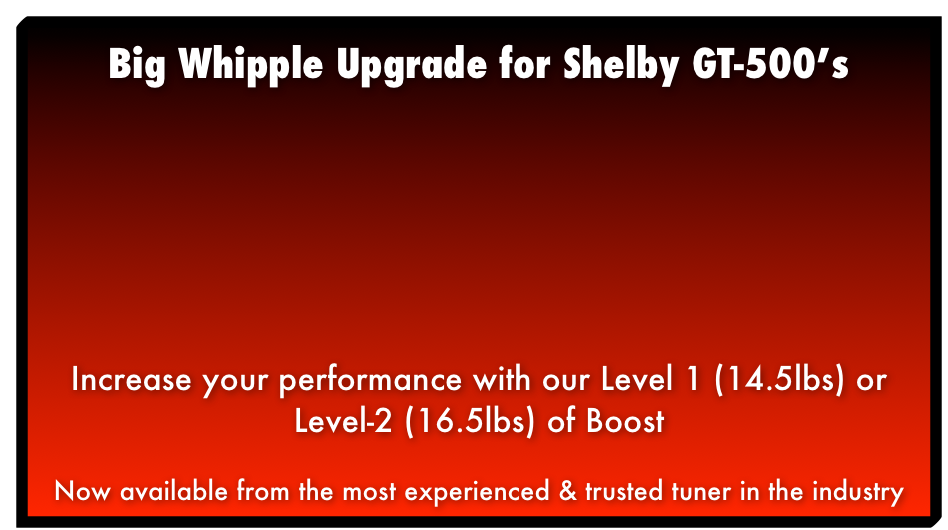 Really Big Whipple Upgrade for Shelby GT-500&#10;&#10;&#10;&#10;750+ RWHP with 22psi on 93 octane&#10;Now available from the most experienced &amp; trusted tuner in the industry